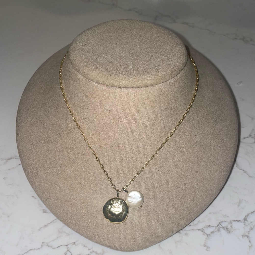 Gorjana Gold and Pearl Necklace